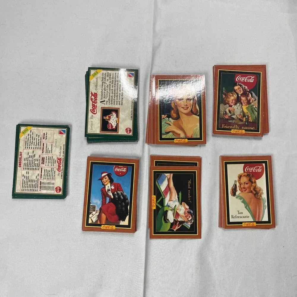 1995 Coca-Cola Series 4 Trading Cards Lot Vintage Pinup Ads Collect-A-Card‎